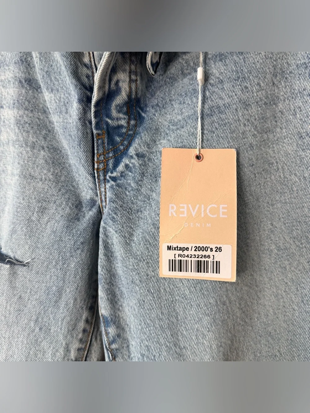 Revice Mixtape 2000's Folded Down Waistband Stone Washed Jeans Size 26 NEW